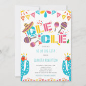 Aufdeckung mexikanischer Fiesta, er oder sie Einladung (Vorderseite)