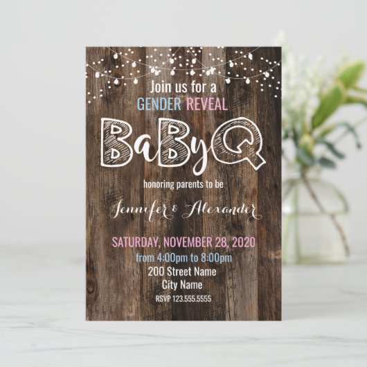 Aufdeckung von BaByQ Einladung (Stehend Vorderseite)