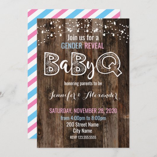 Aufdeckung von BaByQ Einladung (Vorne/Hinten)