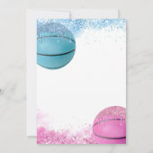 Aufdeckung von Basketball-Geschlechtern Einladung (Rückseite)