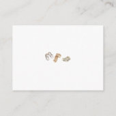 Aufdeckung von Boho-Wäscheleinen für Baby Begleitkarte (Rückseite)