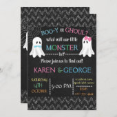 Aufdeckung von Boo-y- oder Ghoul-Halloween-Gender Einladung (Vorne/Hinten)