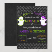 Aufdeckung von Boo-y- oder Ghoul-Halloween-Gender Einladung (Vorne/Hinten)
