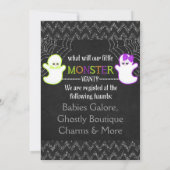 Aufdeckung von Boo-y- oder Ghoul-Halloween-Gender Einladung (Rückseite)