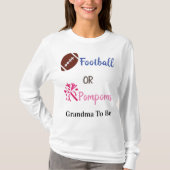 Aufdeckung von Gender-Pompoms oder Fußball T-Shirt (Vorderseite)