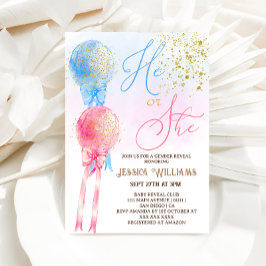 Aufdeckung von Geschlechtern Moderne Minimalistisc Einladung