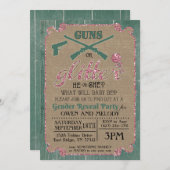 Aufdeckung von Gewehren oder Glitzer Einladung (Vorne/Hinten)