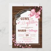 Aufdeckung von Gewehren oder Glitzer Einladung (Vorderseite)