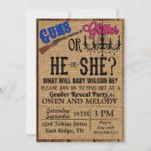 Aufdeckung von Gewehren oder Glitzer Einladung (Vorderseite)