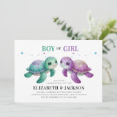 Aufdeckung von Seeschildkröten Einladung (Stehend Vorderseite)