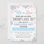 Aufdeckung von Snowflake Gender Einladung (Vorderseite)