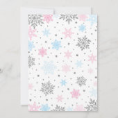 Aufdeckung von Snowflake Gender Einladung (Rückseite)