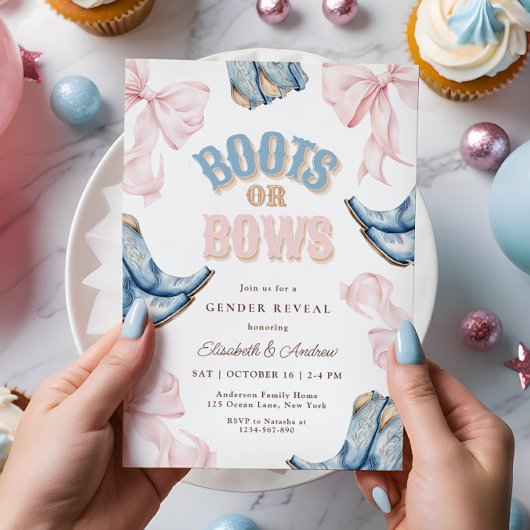 Aufdeckung von Stiefeln oder Bögen Einladung