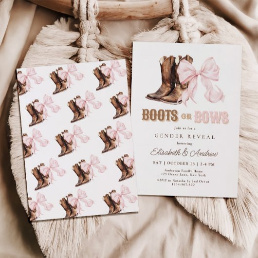 Aufdeckung von Stiefeln oder Bögen Einladung