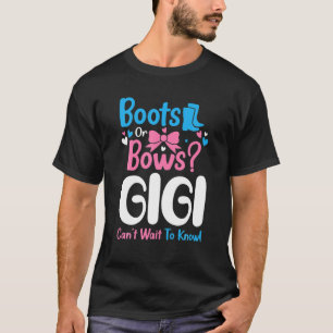 Aufdeckung von Stiefeln oder Bows Gigi Baby Ankünd T-Shirt