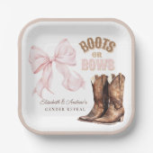 Aufdeckung von Stiefeln oder Bows Pappteller (Vorderseite)