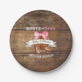 Aufdeckung von Stiefeln oder Bows Pappteller (Vorderseite)