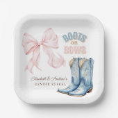 Aufdeckung von Stiefeln oder Bows Pappteller (Vorderseite)