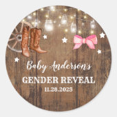 Aufdeckung von Stiefeln oder Bows Runder Aufkleber (Vorderseite)