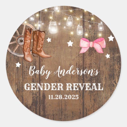 Aufdeckung von Stiefeln oder Bows Runder Aufkleber (Vorderseite)