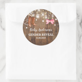 Aufdeckung von Stiefeln oder Bows Runder Aufkleber