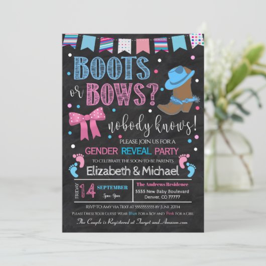 Aufdeckung von Stiefeln oder Pfeilen Einladung (Stehend Vorderseite)