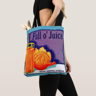Aufdruck des orangefarbenen Kratetiketts "Full o’ Tasche