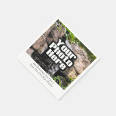 Aufdruck für personalisiertes Foto mit benutzerdef Serviette (Ecke)