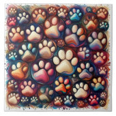 Aufdruck mit Aufdruck in verschiedenen Farbtönen Fliese (Vorderseite)