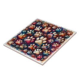 Aufdruck mit Aufdruck in verschiedenen Farbtönen Fliese