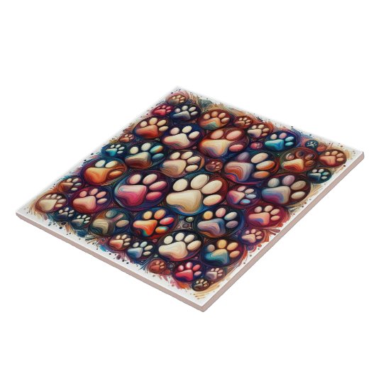 Aufdruck mit Aufdruck in verschiedenen Farbtönen Fliese (Seite)