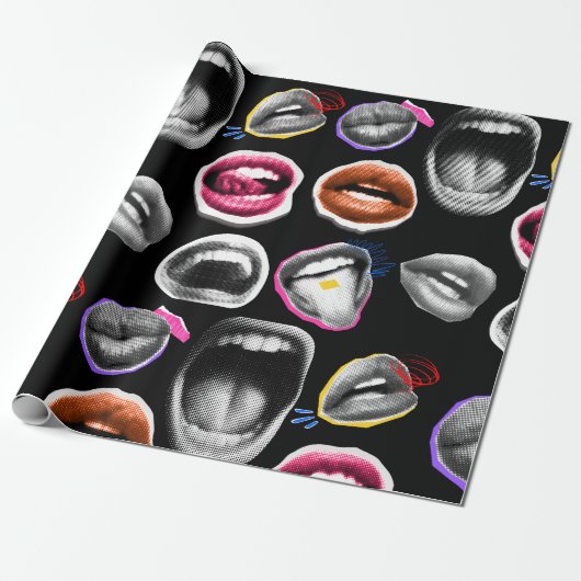 Aufdruckpapier für Lips Geschenkpapier (Ungerollt)
