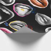 Aufdruckpapier für Lips Geschenkpapier (Ecke)