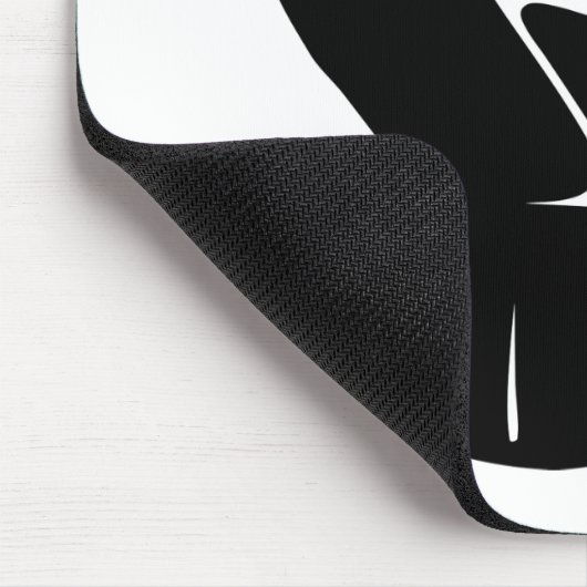 Aufenthalt mit Faust - in schwarz 0002 Mousepad (Ecke)