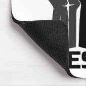 Aufenthalt mit Faust - in schwarz 0003 Mousepad (Ecke)