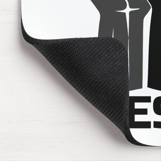 Aufenthalt mit Faust - in schwarz 0003 Mousepad (Ecke)