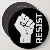 Aufenthalt mit Faust - in weiß 0002 Button (Vorne & Hinten)