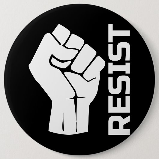Aufenthalt mit Faust - in weiß 0002 Button (Vorderseite)