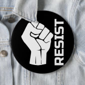 Aufenthalt mit Faust - in weiß 0002 Button (Beispiel)