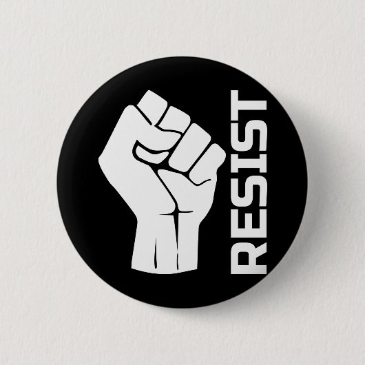 Aufenthalt mit Faust - in weiß 0002 Button (Vorderseite)