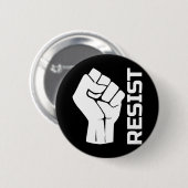 Aufenthalt mit Faust - in weiß 0002 Button (Vorne & Hinten)