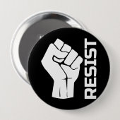 Aufenthalt mit Faust - in weiß 0002 Button (Vorne & Hinten)