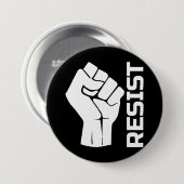 Aufenthalt mit Faust - in weiß 0002 Button (Vorne & Hinten)