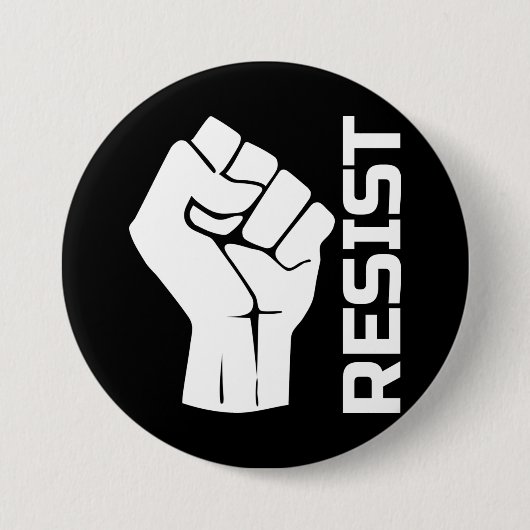 Aufenthalt mit Faust - in weiß 0002 Button (Vorderseite)