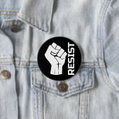 Aufenthalt mit Faust - in weiß 0002 Button (Beispiel)