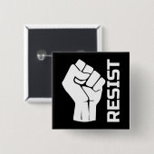 Aufenthalt mit Faust - in weiß 0002 Button (Vorne & Hinten)