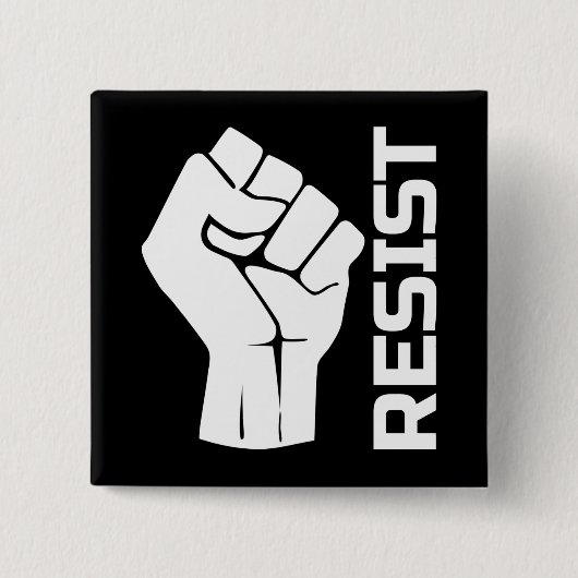 Aufenthalt mit Faust - in weiß 0002 Button (Vorderseite)