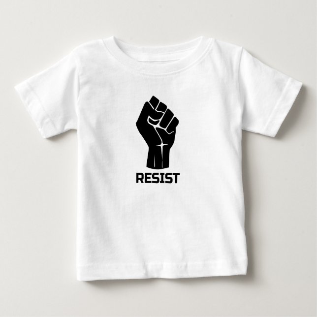 Aufenthalt mit Faust - schwarz Baby T-shirt (Vorderseite)