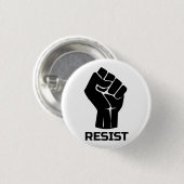 Aufenthalt mit Faust - schwarz Button (Vorne & Hinten)