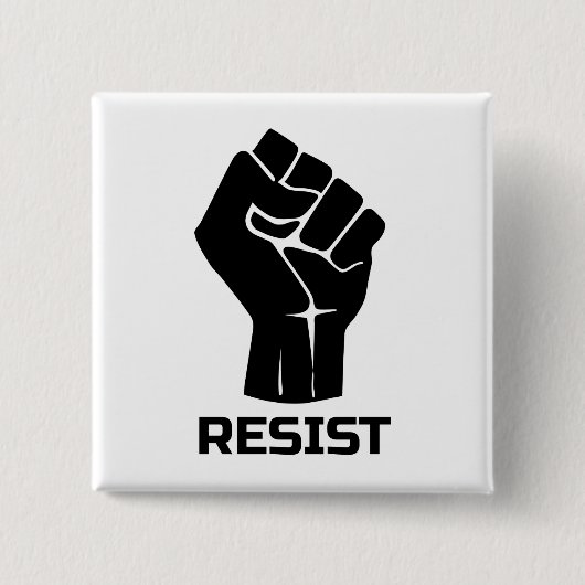 Aufenthalt mit Faust - schwarz Button (Vorderseite)